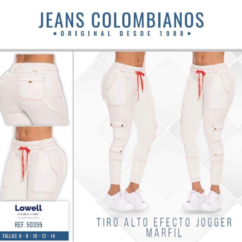 ❤️ LOWELL JEANS COLOMBIANOS, Butt Lifter Women Fashion Denim High Waist Jogger.